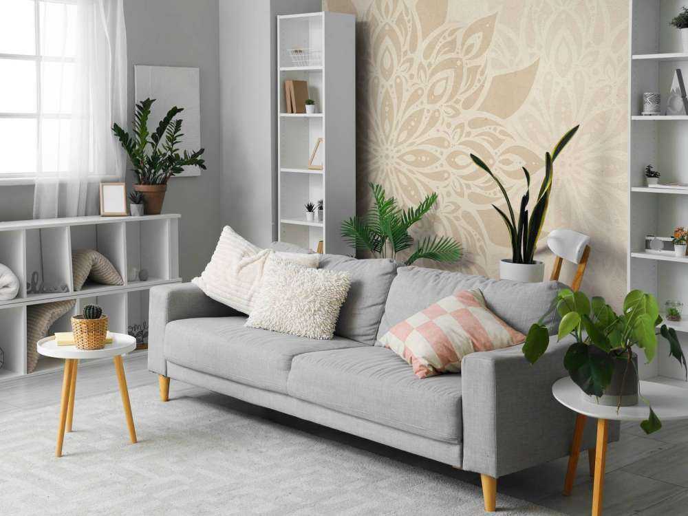 Beige Mandala Dobbeltrom