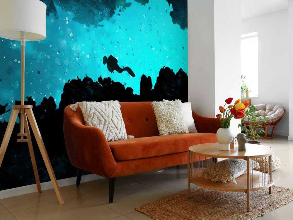 Smal hule med dykker