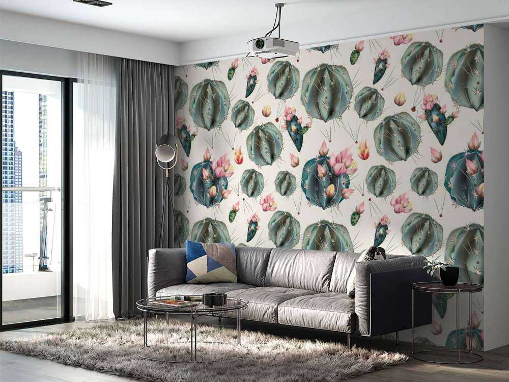 Kaktus med blomster