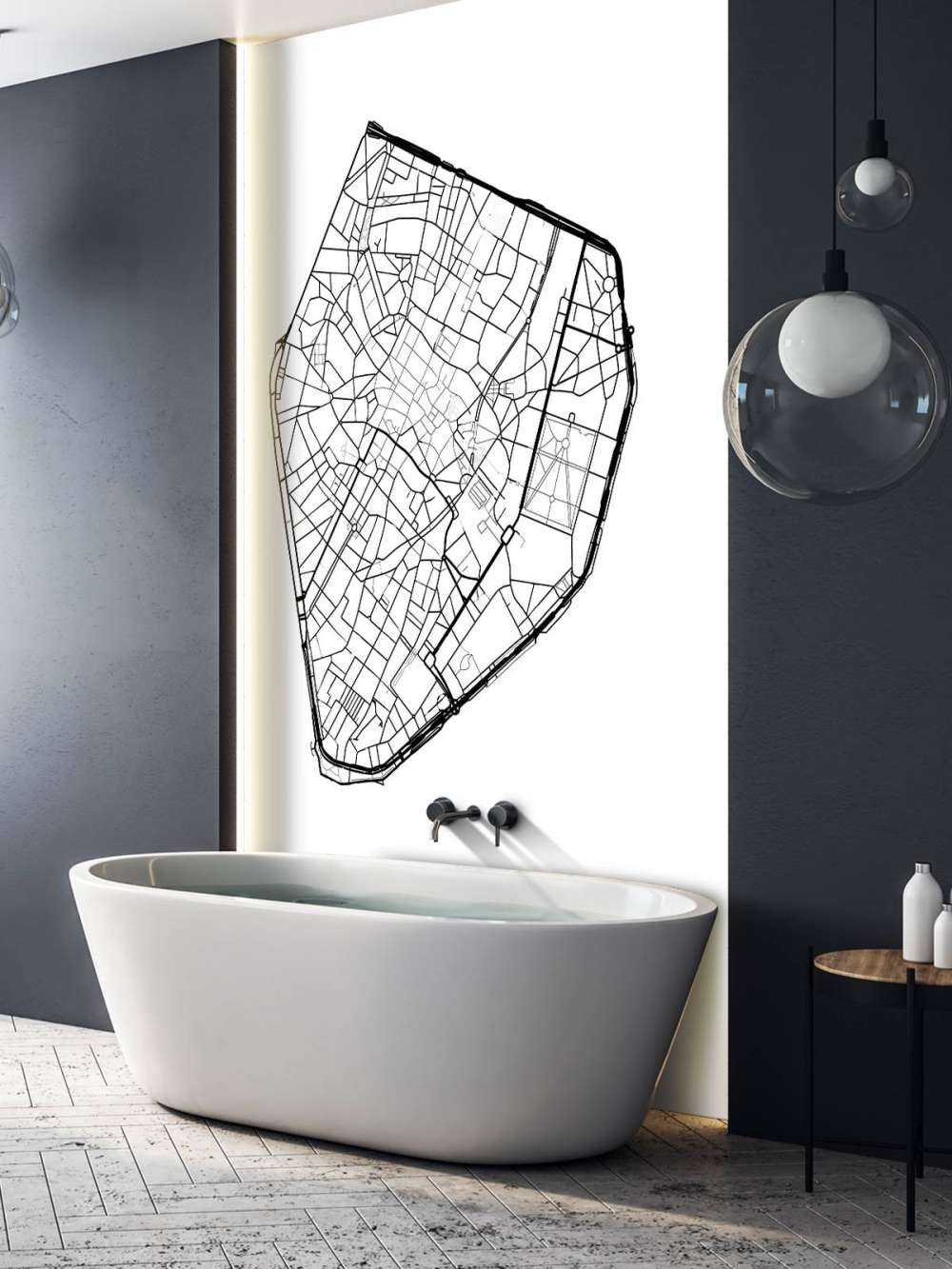 Unikt kart over Brussel