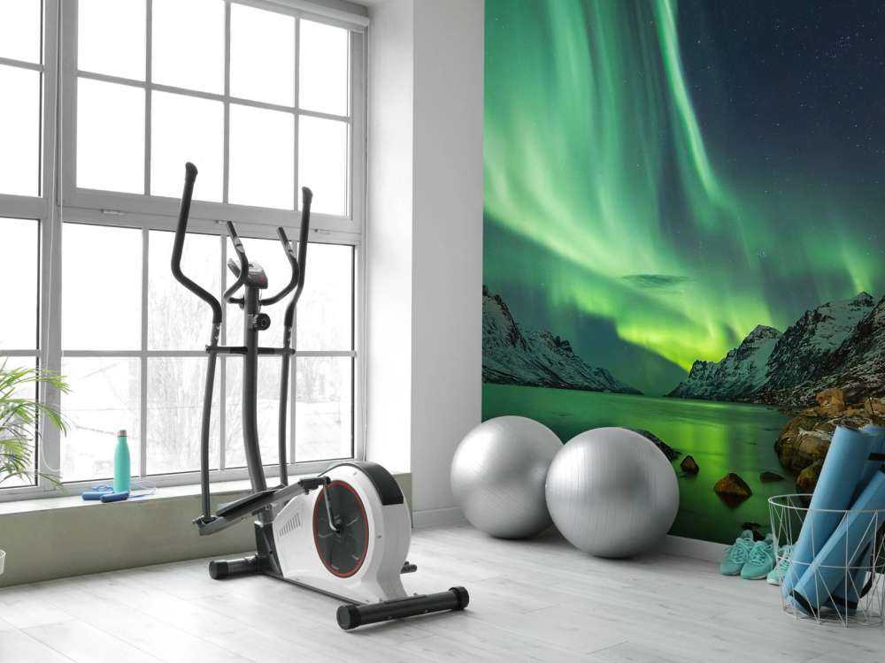 Nordlys mellom to fjorder