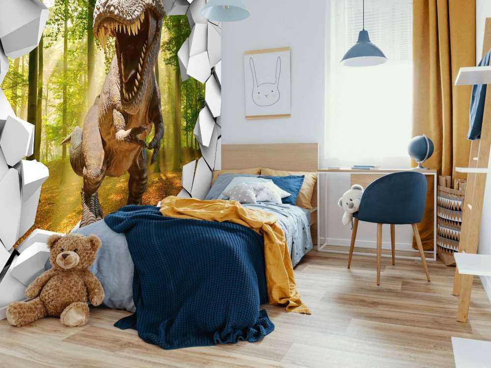 Dino i en vegg