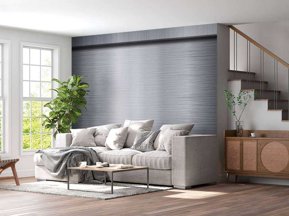 Metallplate i børstet aluminium