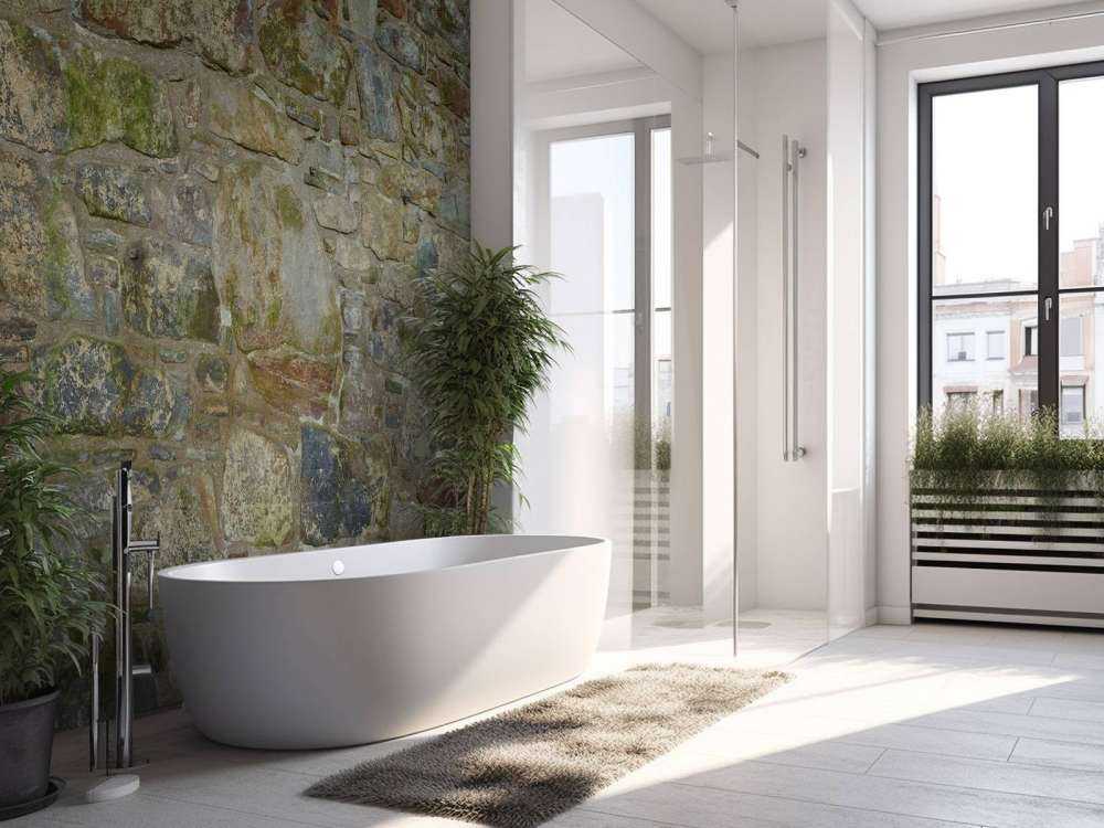 Gammel vegg med mose