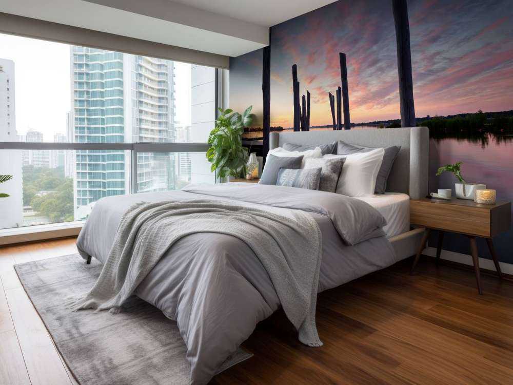 Soloppgang ved svømmehavnen