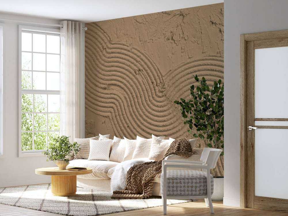 Organiske linjer og strukturer i gullbrunt