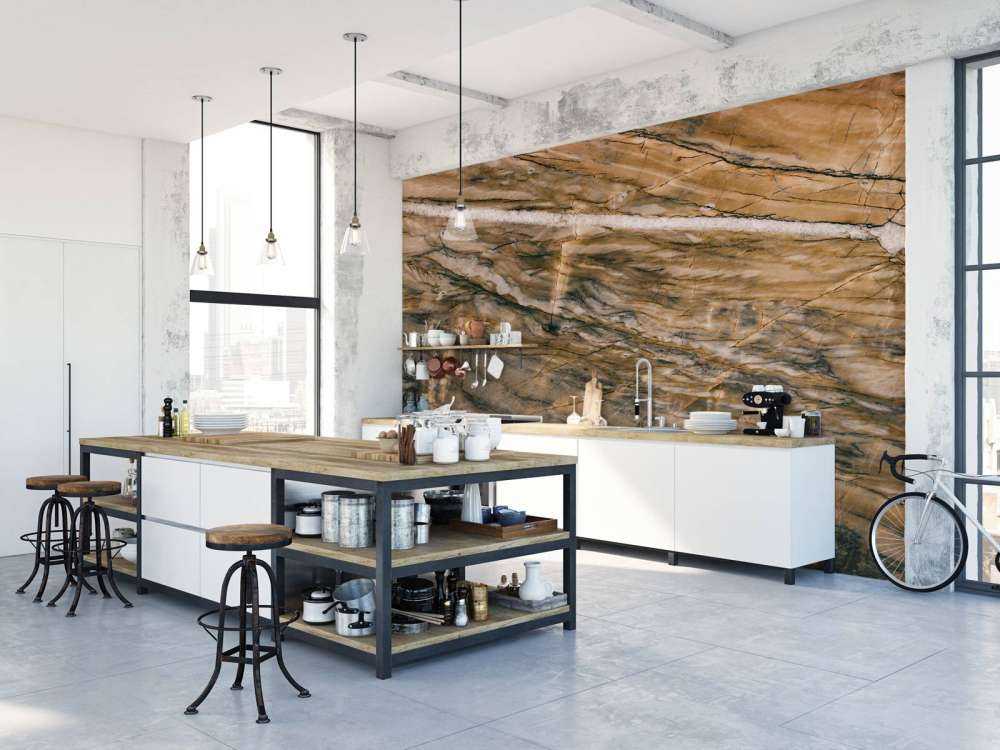 Marmor med gul fargetone