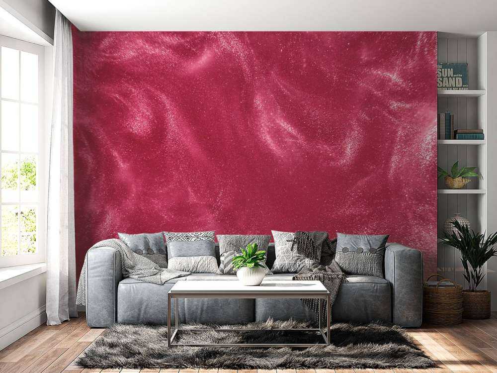 Rosa glitterpartikler