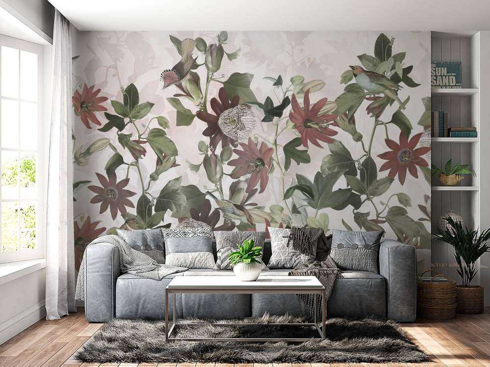 Syv fugler i fortryllet løvverk - Blush-hage