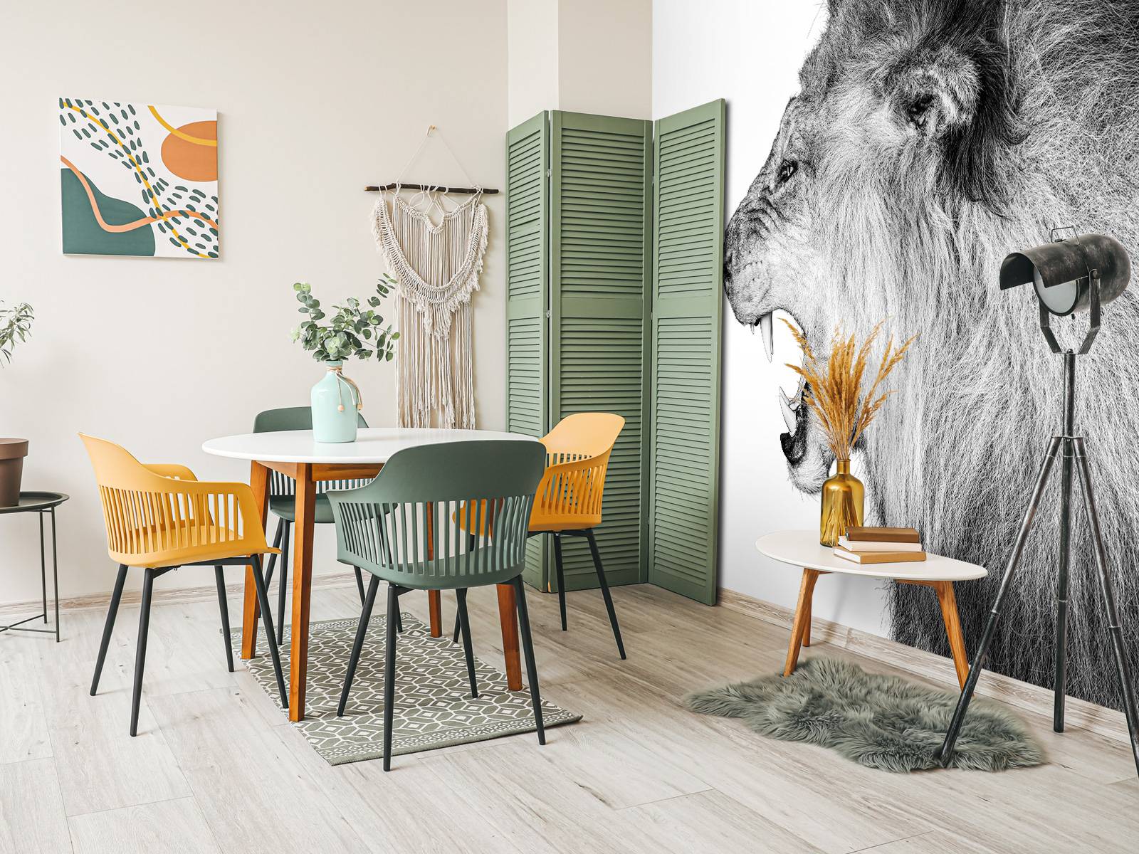 Fototapet - Brølende løve hvit - Tapet.com, image size:1600x1200