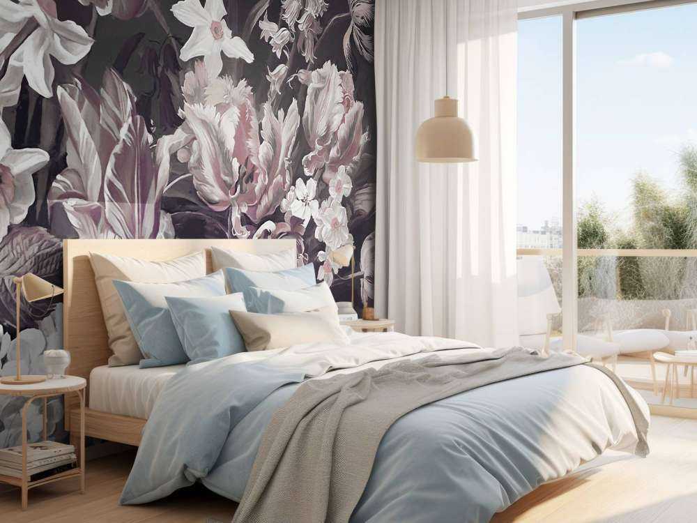 Bukett med rosa pioner