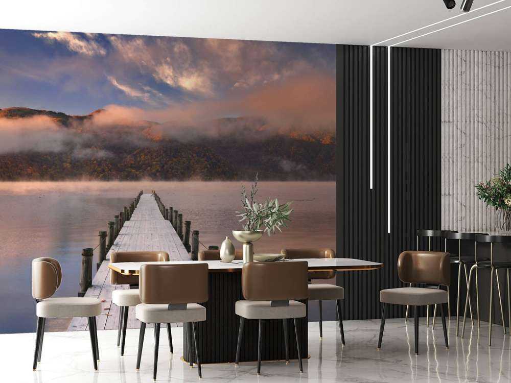 Stillas ved soloppgang