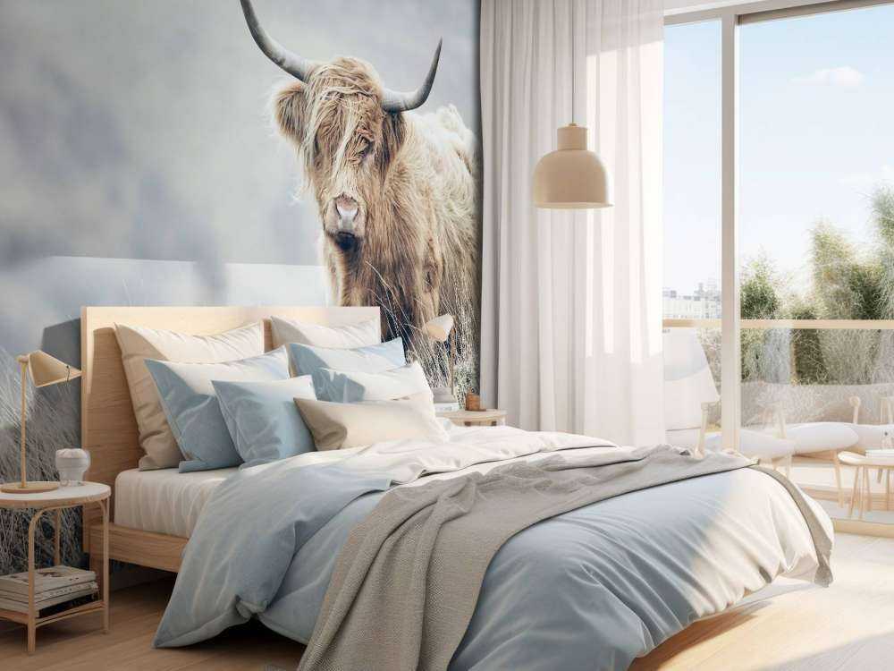 Scottish højlander i naturen