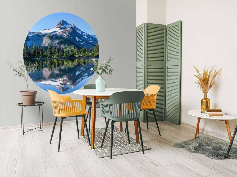 Fototapet bjerge af sne