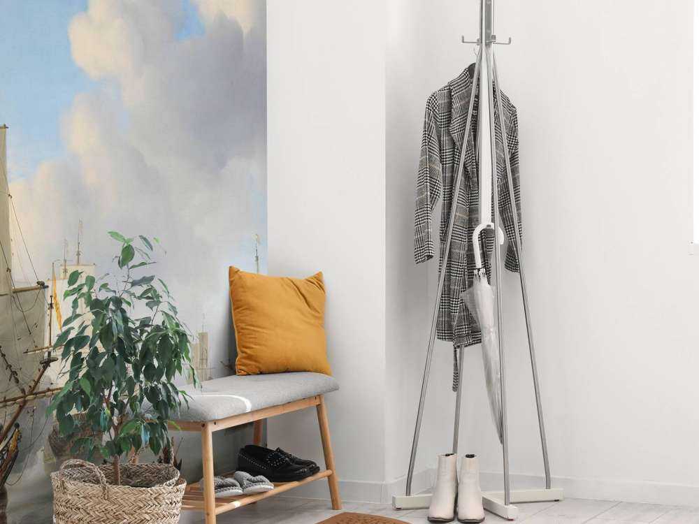 Fototapet Rijksmuseum. Hollandske skibe på et roligt hav.