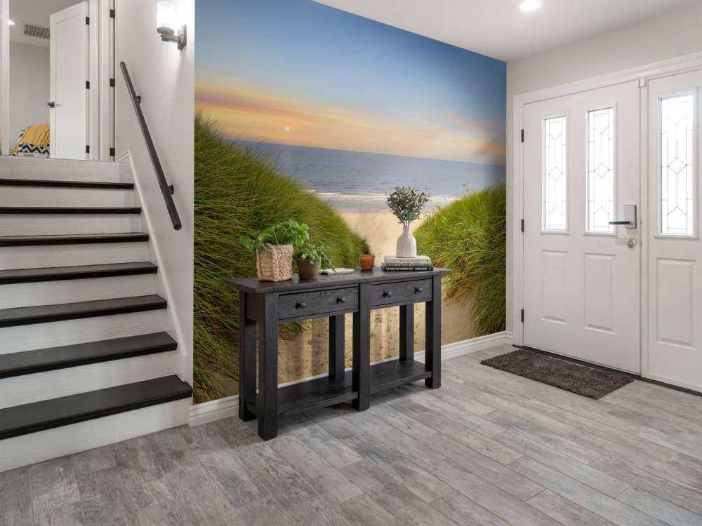 Solnedgang på stranden