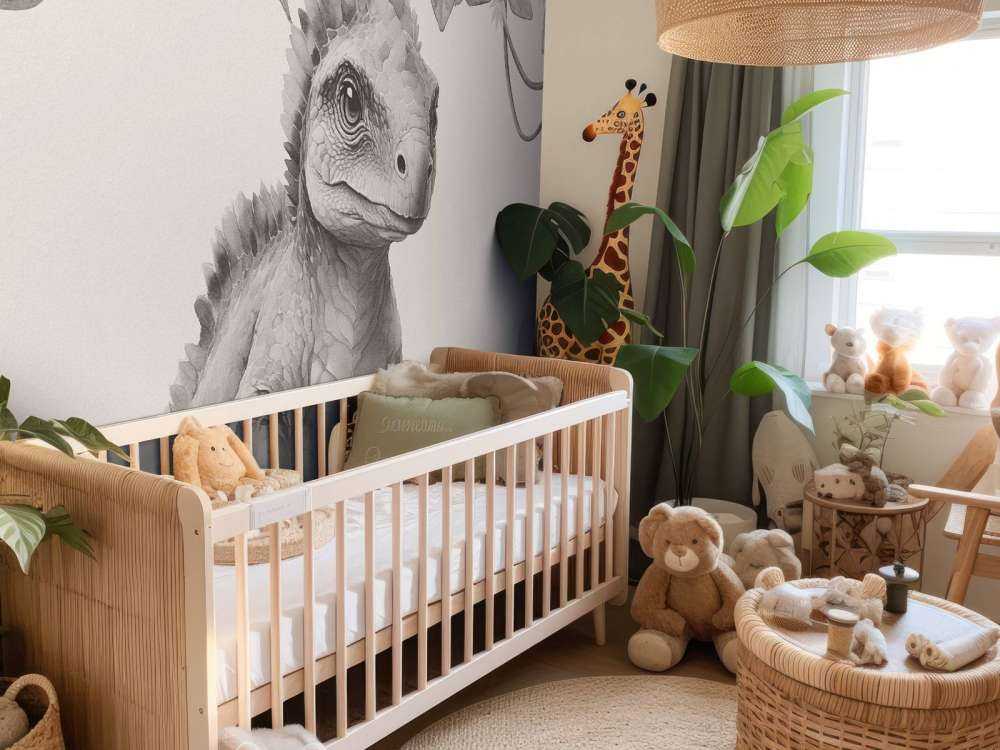 Baby ankylosaurus i den beige junglen