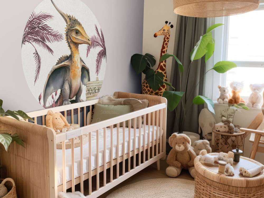 Baby pteranodon i den rosa junglen