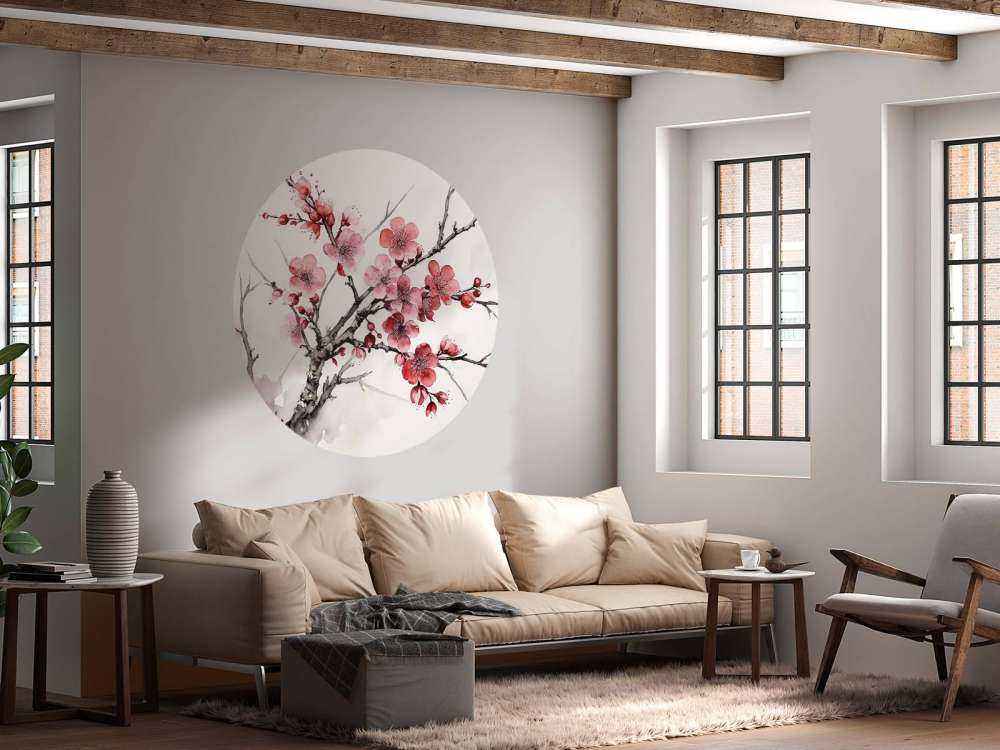 Blæktegning af kirsebærblomster grene #6