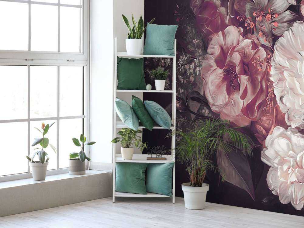 Bouquet med lilla rød