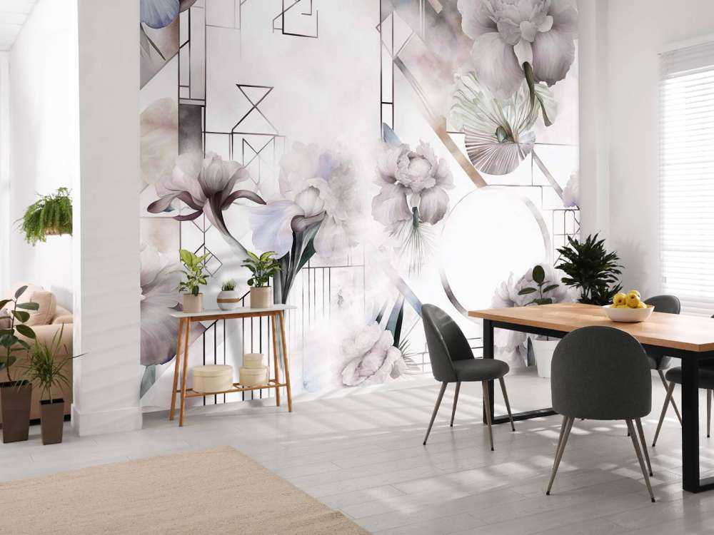Vandfarve Geometri Beige