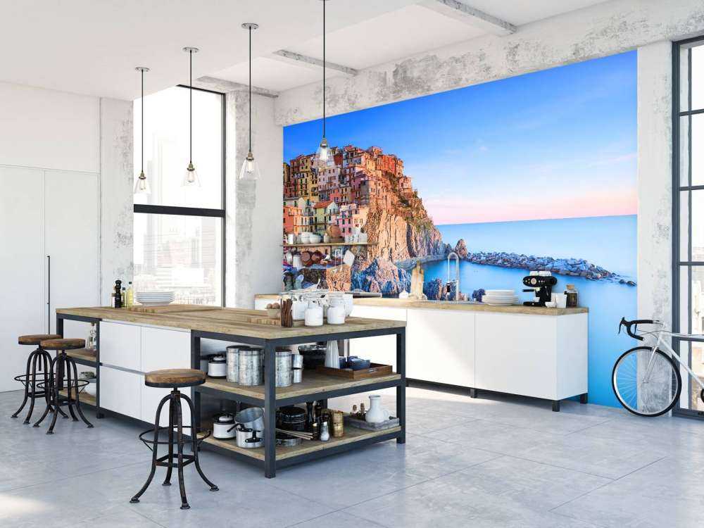 Landsby på en klippe i Italien