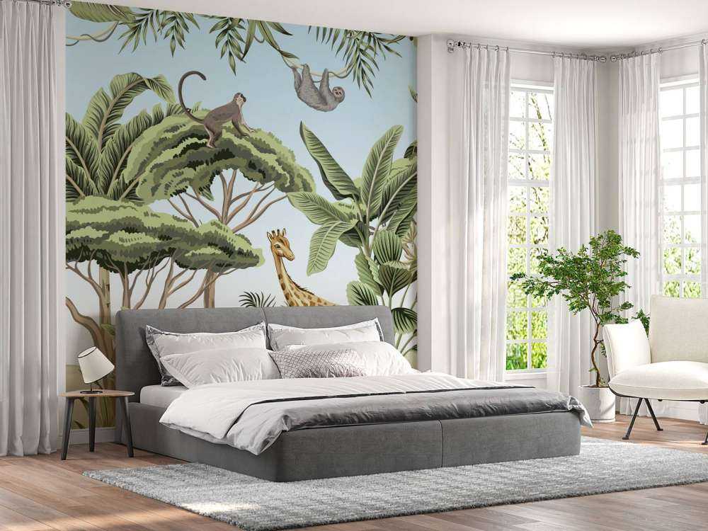 Patroon met jungle dieren