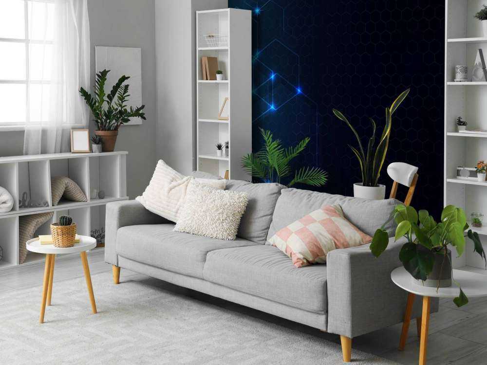 Abstrakte glødende hexagoner