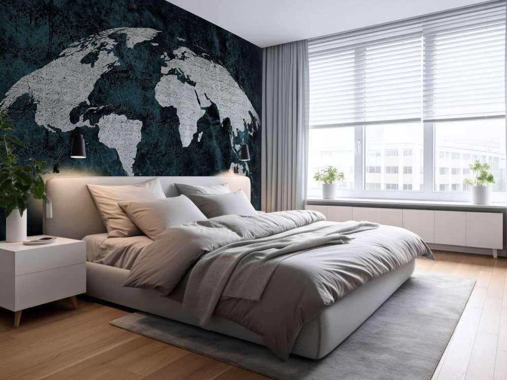 Verdenskort betonstruktur