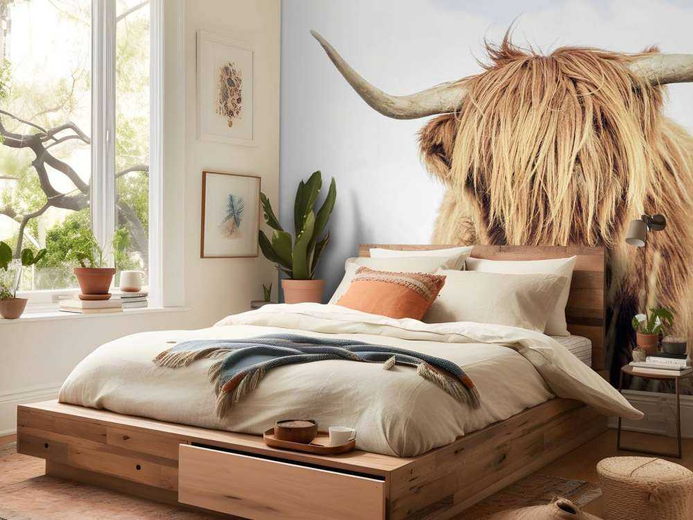 Närbild av en skotsk hoglandare