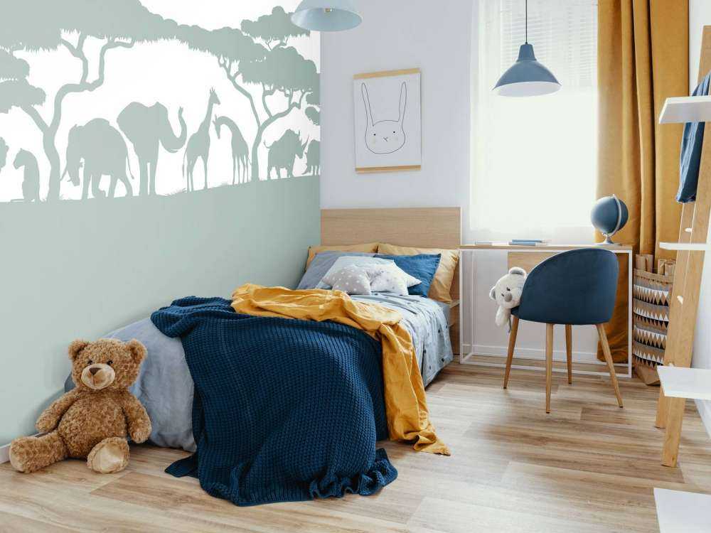 Silhuett safari djur, ljusgrön