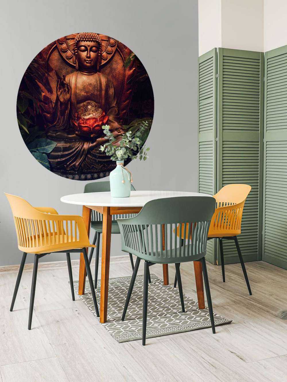 Buddha med löv