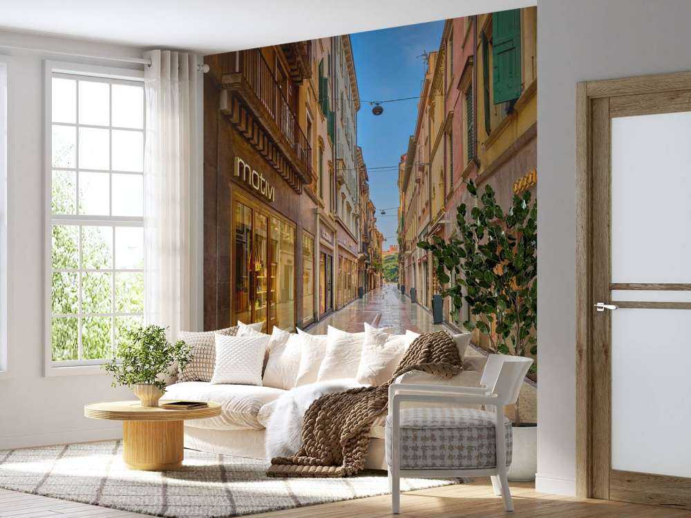 Shoppinggatan tidigt på morgonen