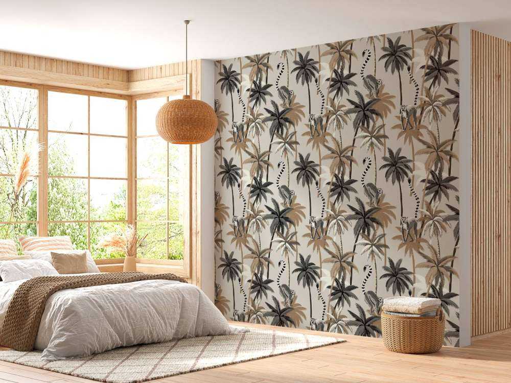 Ringstjärtade lemurer i träden