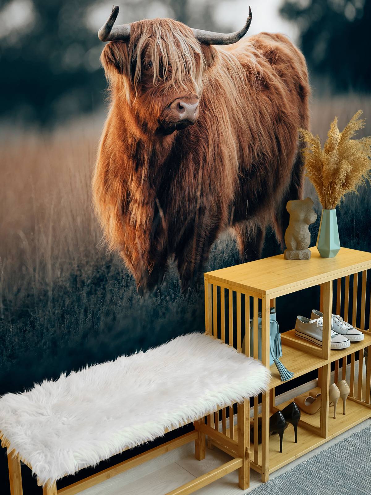 Porträtt av nötkreatur från Highland