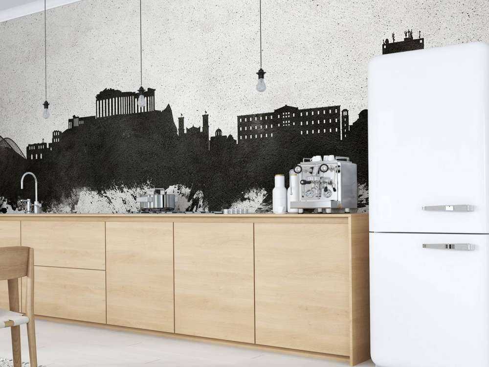 Akvarell silhuett, Aten