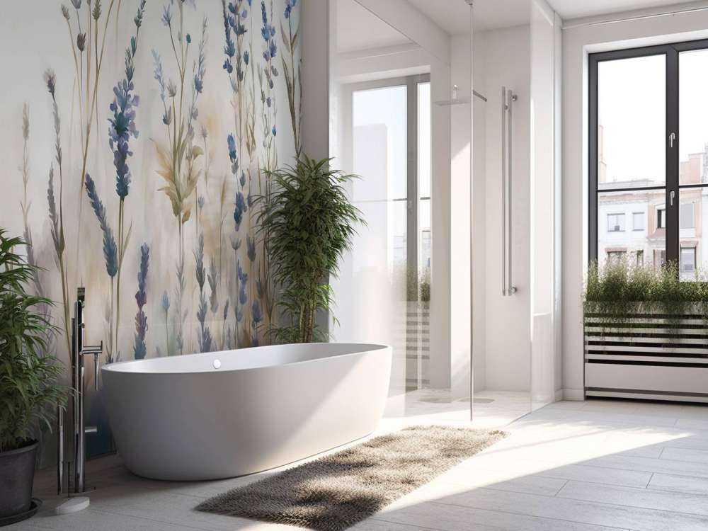 Lavendel Glänta Sömlös Mjuk Blå