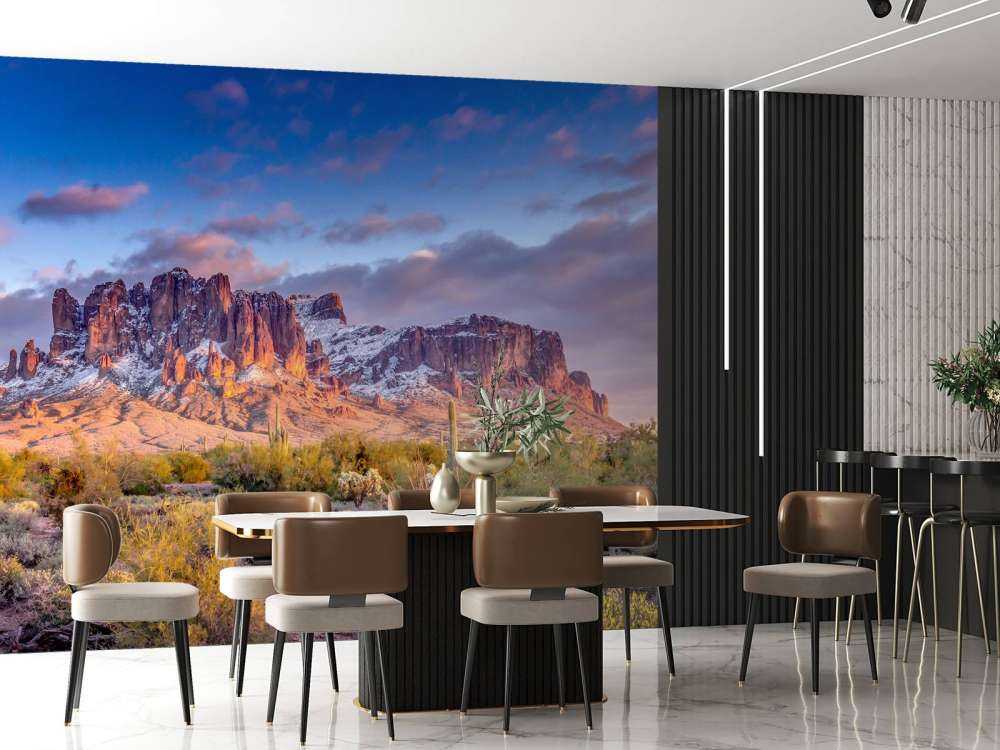 Kaktus i ett berglandskap