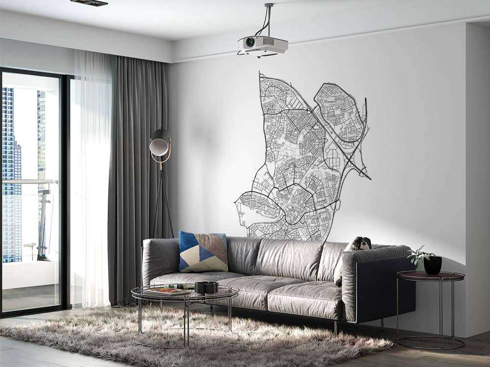 Karta över Amersfoort, vit