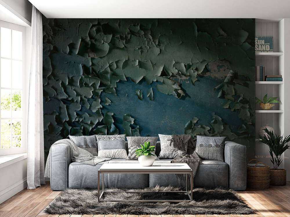 Vittrad målning på väggen