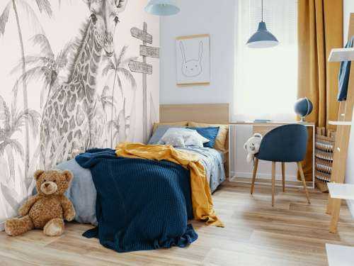 Giraffbebis i djungeln beige