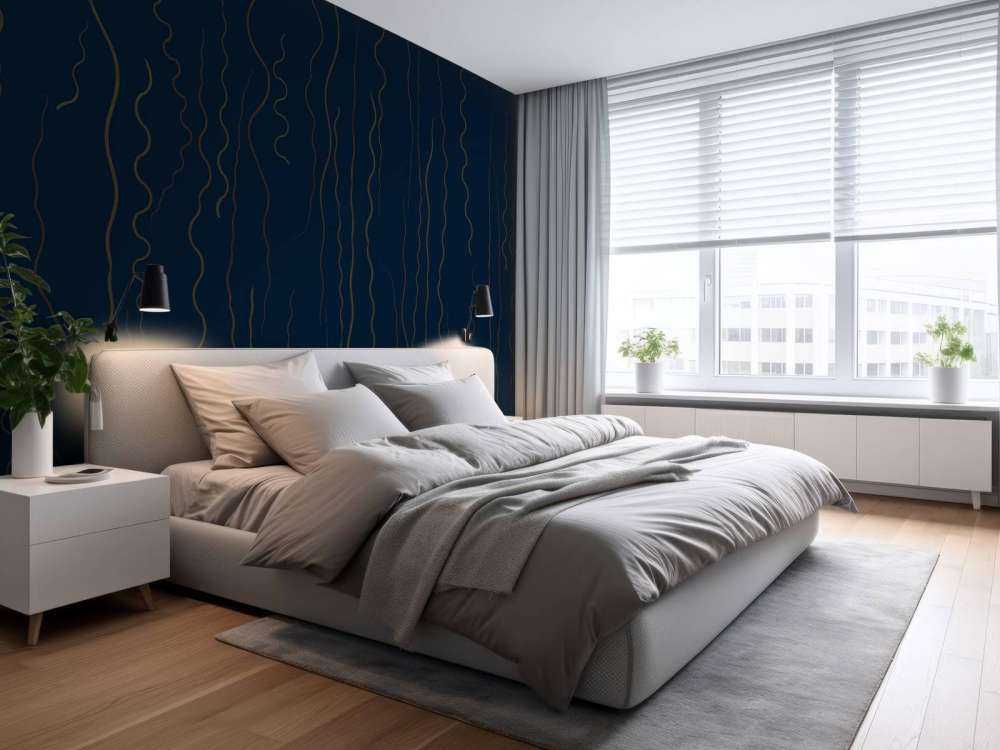 Ekologiska linjer gräs midnattsblått