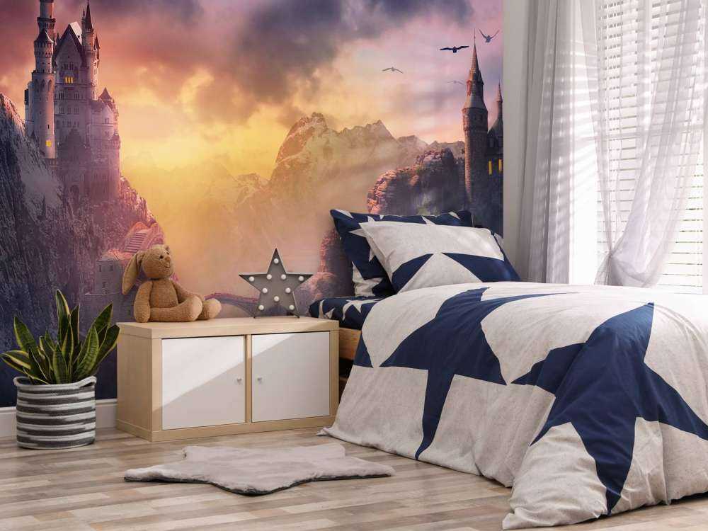 Slottet i solnedgången