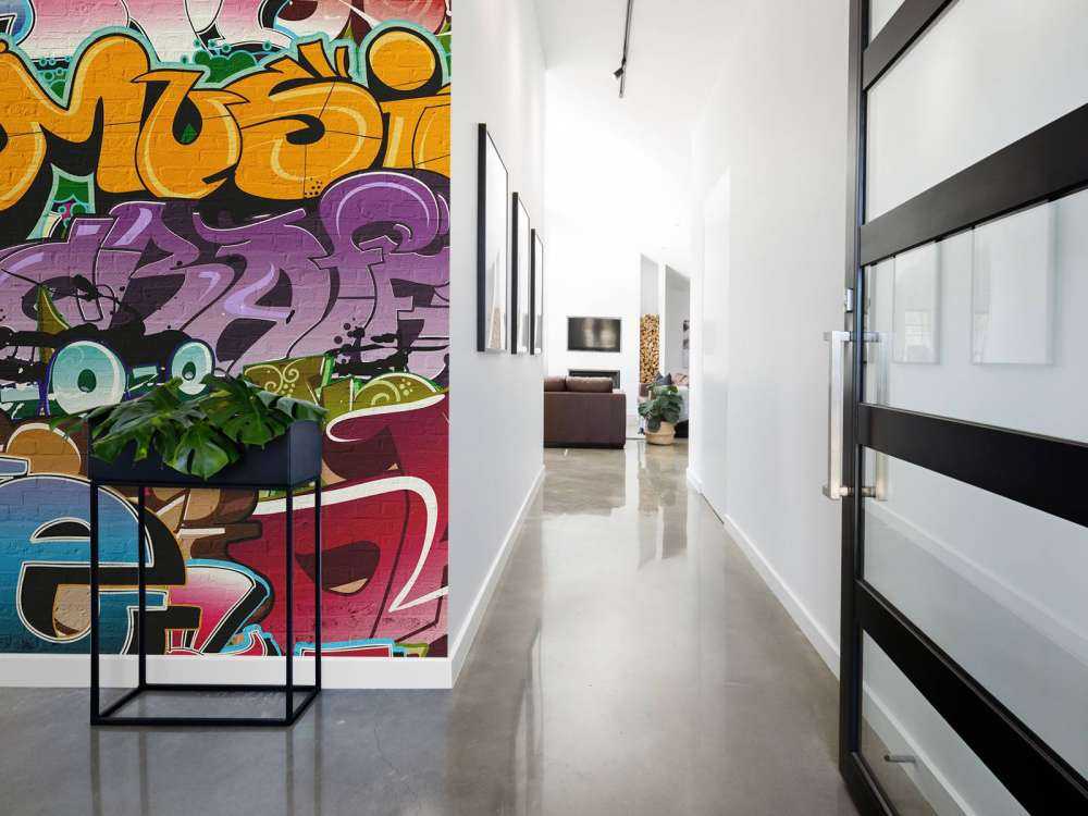 Graffiti på väggen