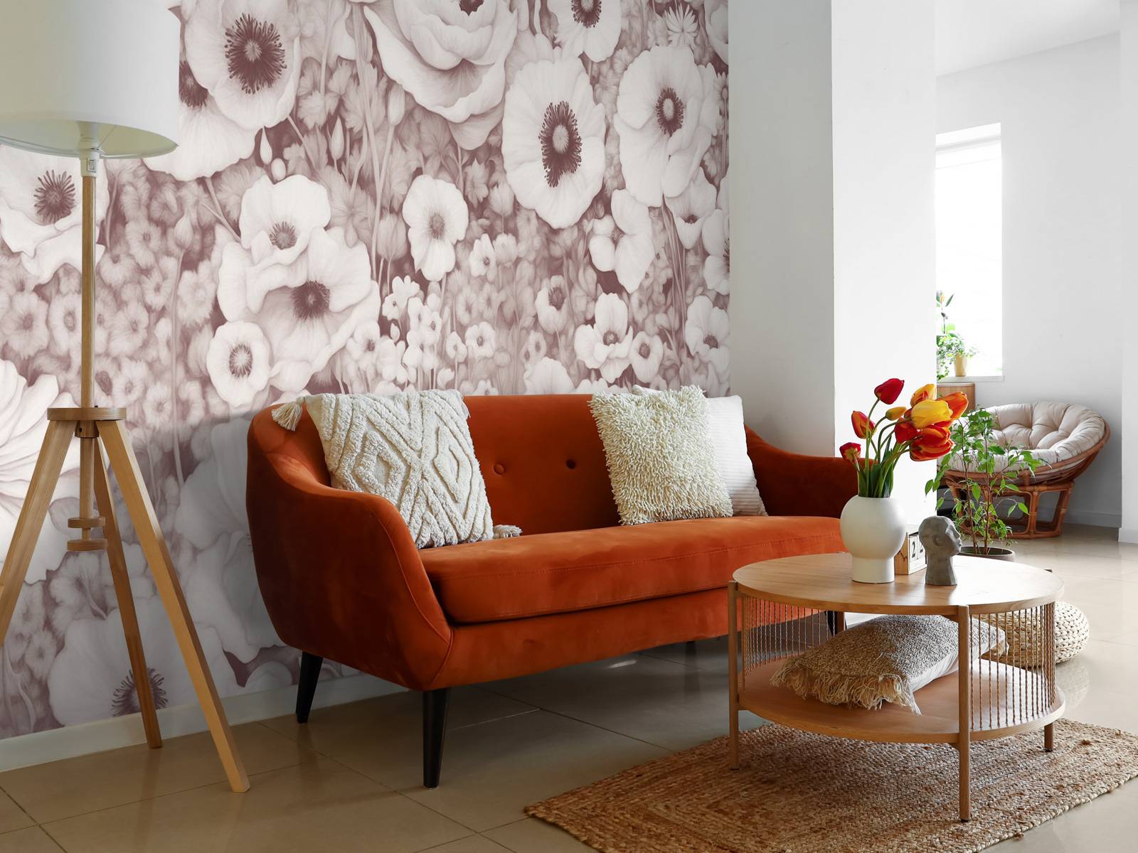 Poppy Tale Monokrom Bordeaux