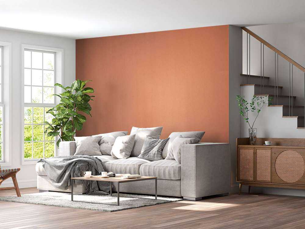 Betong i terrakottafärg