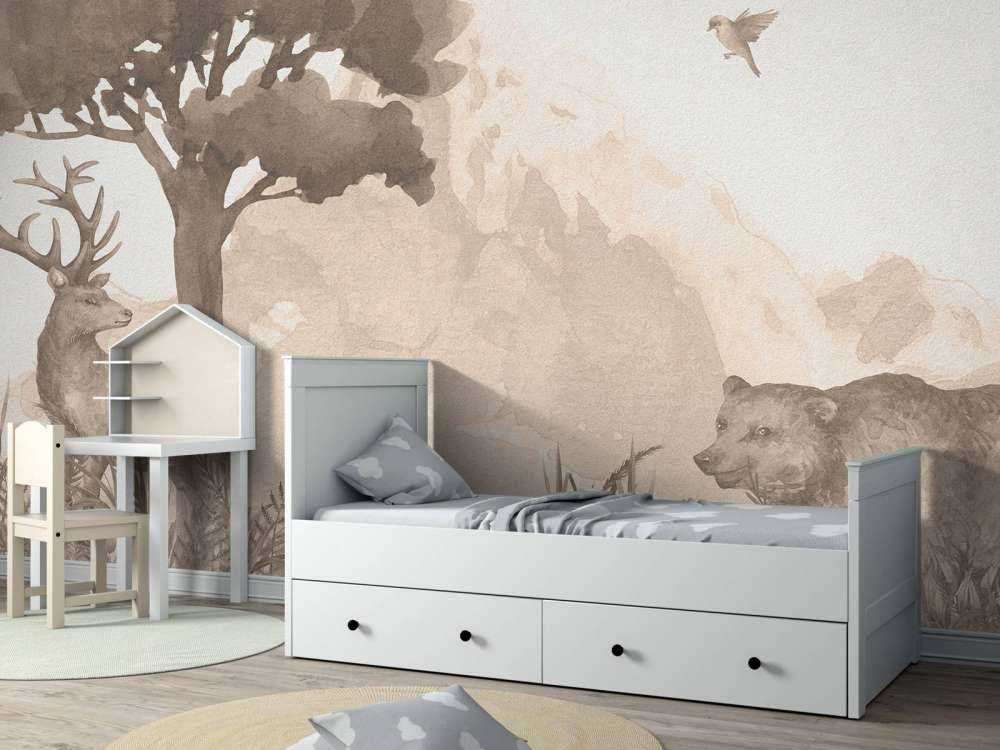 Skogens djur i taupe
