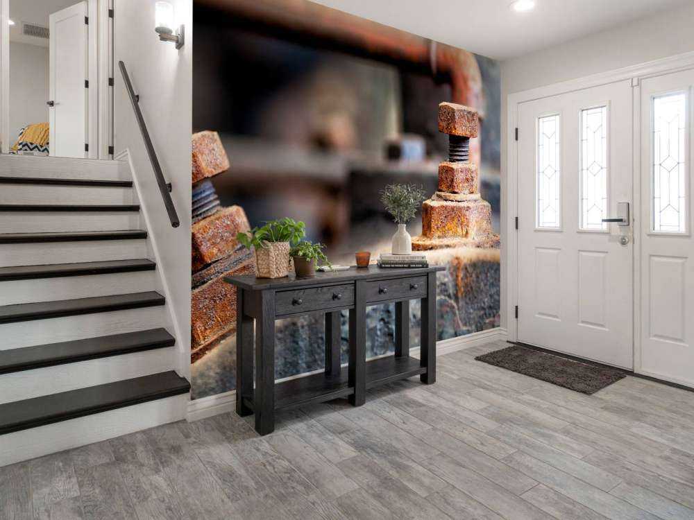 Detalj av en rostig ångpanna (B)