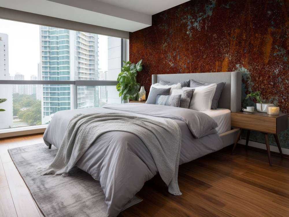 Rostig metallstruktur