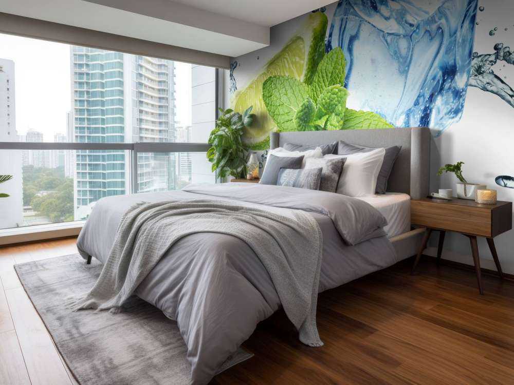 Stänkande vatten med mynta och lime